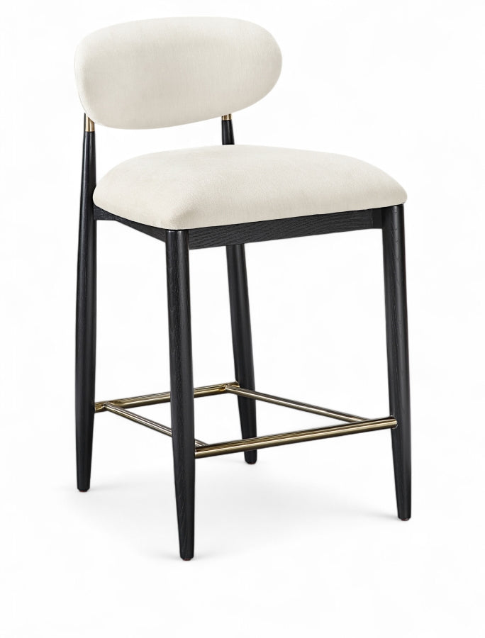 Riccio Performance Fabric Upholstered Counter Stool — 11042-C - Cream - 11042Cream-C