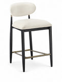 Riccio Performance Fabric Upholstered Counter Stool — 11042-C - Cream - 11042Cream-C