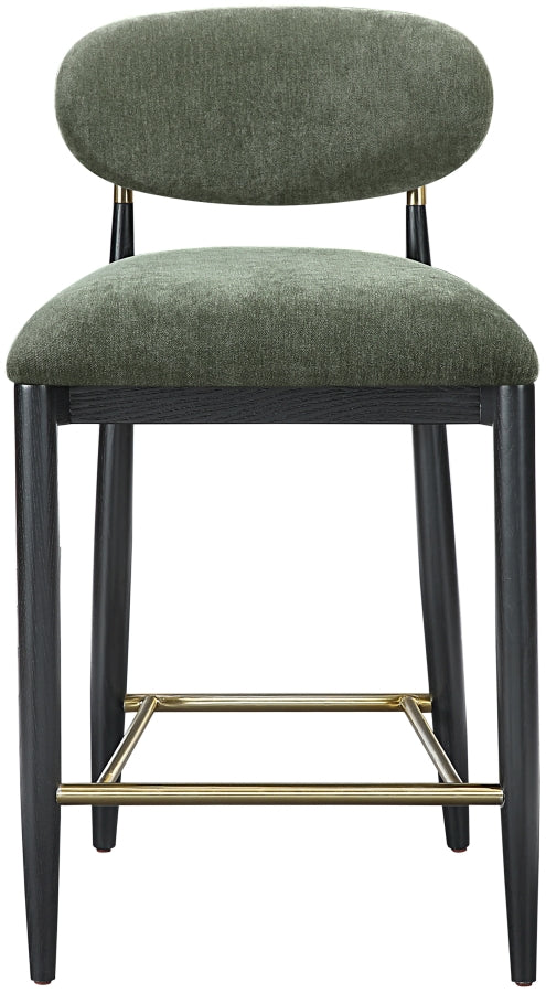Riccio Performance Fabric Upholstered Counter Stool — 11042-C - Olive - 11042Olive-C alternate view 2