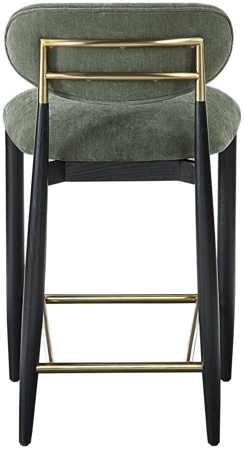 Riccio Performance Fabric Upholstered Counter Stool — 11042-C - Olive - 11042Olive-C alternate view 4