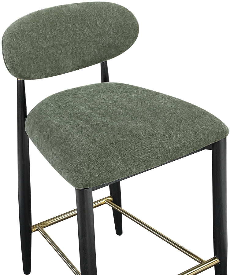 Riccio Performance Fabric Upholstered Counter Stool — 11042-C - Olive - 11042Olive-C alternate view 5