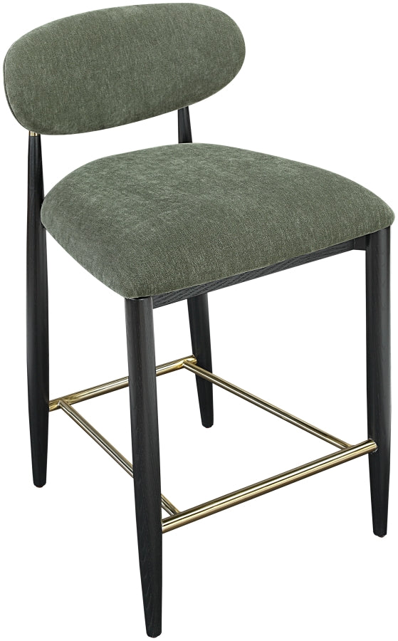 Riccio Performance Fabric Upholstered Counter Stool — 11042-C - Olive - 11042Olive-C alternate view 6