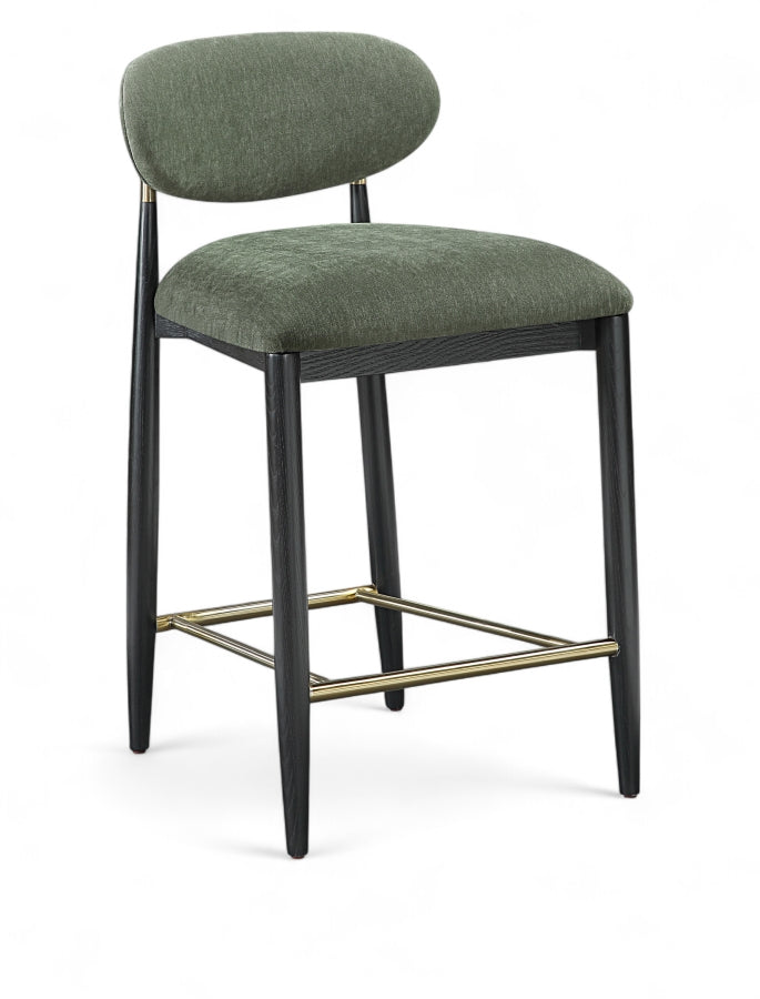 Riccio Performance Fabric Upholstered Counter Stool — 11042-C - Olive - 11042Olive-C
