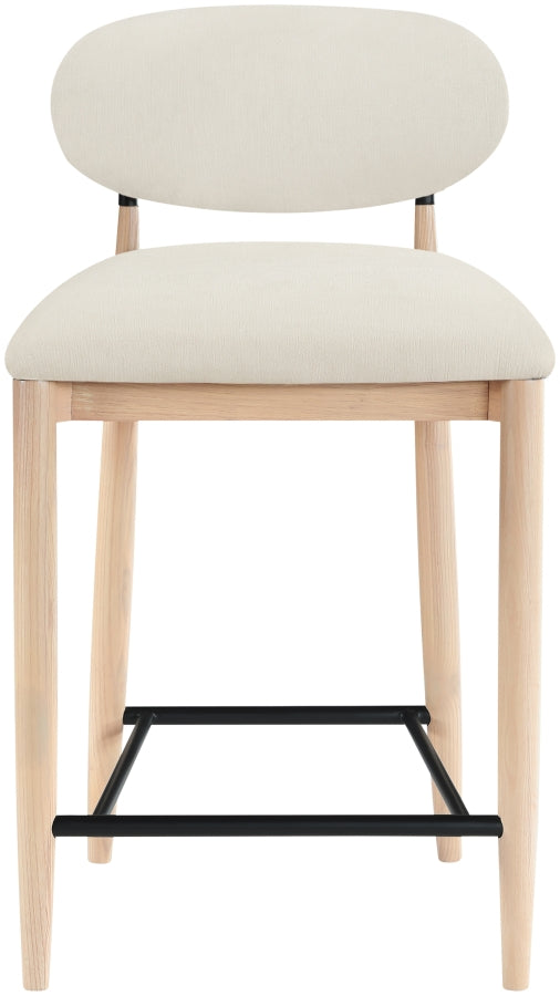 Riccio Performance Fabric Upholstered Counter Stool — 11044-C - Cream - 11044Cream-C alternate view 2