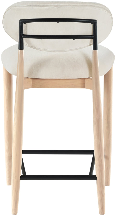 Riccio Performance Fabric Upholstered Counter Stool — 11044-C - Cream - 11044Cream-C alternate view 4