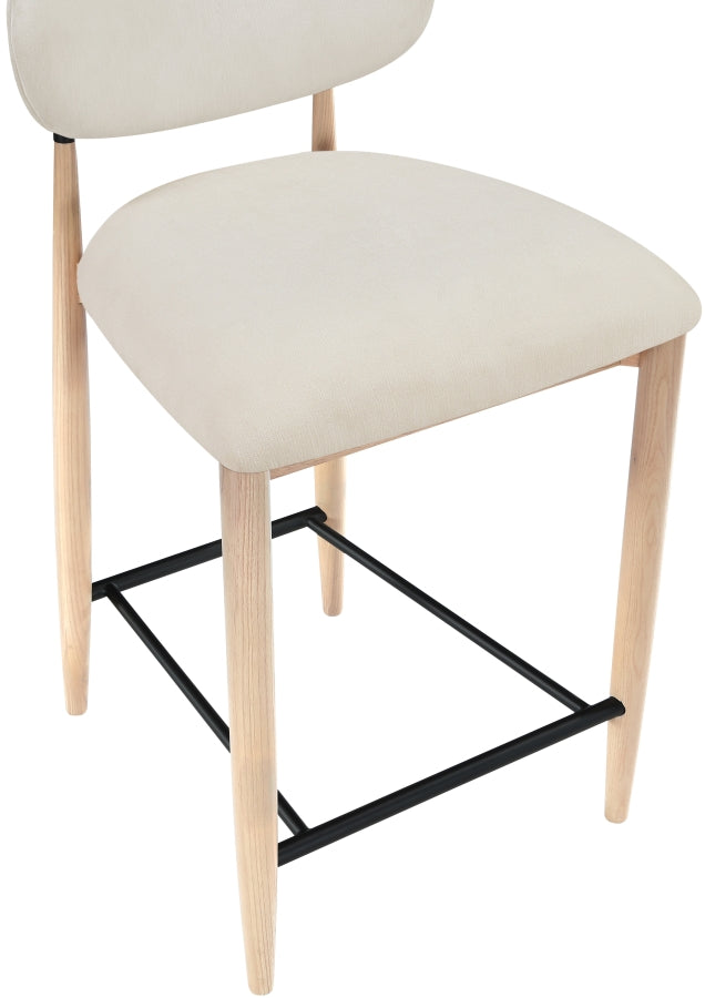 Riccio Performance Fabric Upholstered Counter Stool — 11044-C - Cream - 11044Cream-C alternate view 5