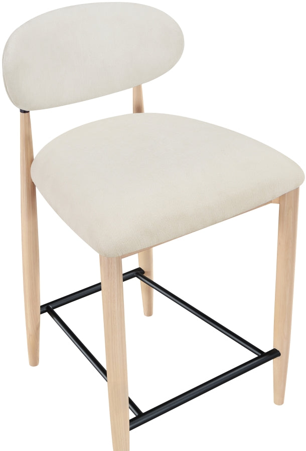 Riccio Performance Fabric Upholstered Counter Stool — 11044-C - Cream - 11044Cream-C alternate view 6