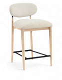 Riccio Performance Fabric Upholstered Counter Stool — 11044-C - Cream - 11044Cream-C