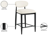 Riccio Performance Fabric Upholstered Counter Stool — 11049-C - Beige - 11049Beige-C Infographic