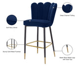 Lily Velvet Upholstered Bar Stool — 961-C - Blue - 961Navy-C Infographic