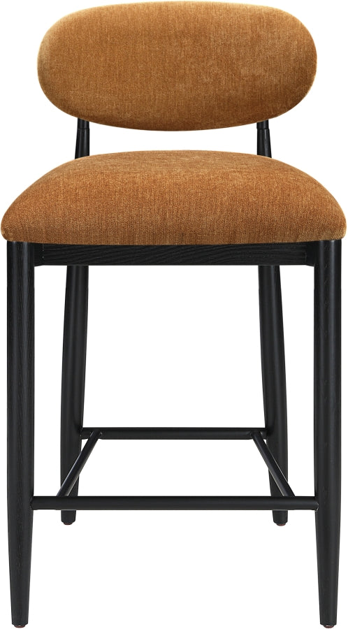 Riccio Performance Fabric Upholstered Counter Stool — 11049-C - Cognac - 11049Cognac-C alternate view 2