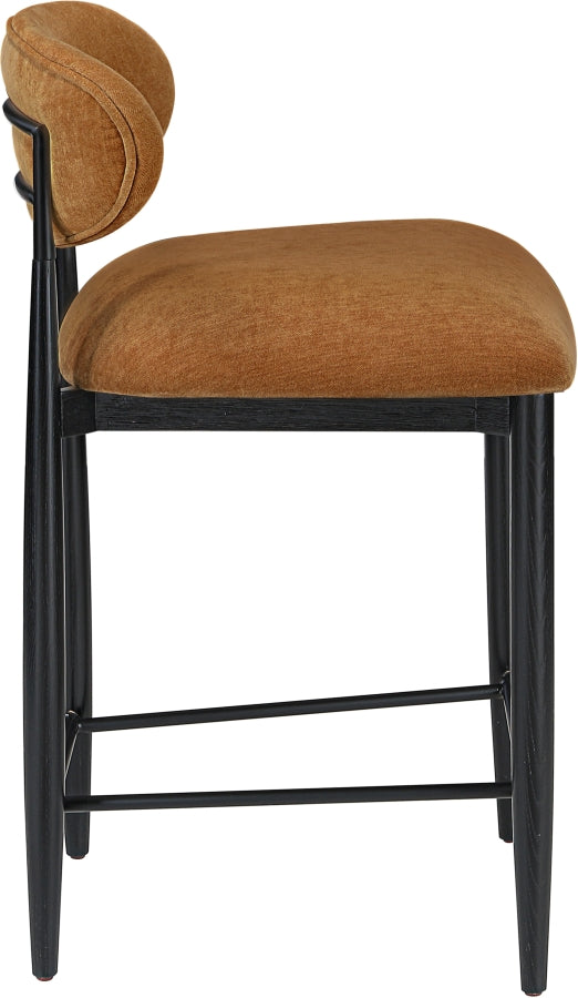 Riccio Performance Fabric Upholstered Counter Stool — 11049-C - Cognac - 11049Cognac-C alternate view 3