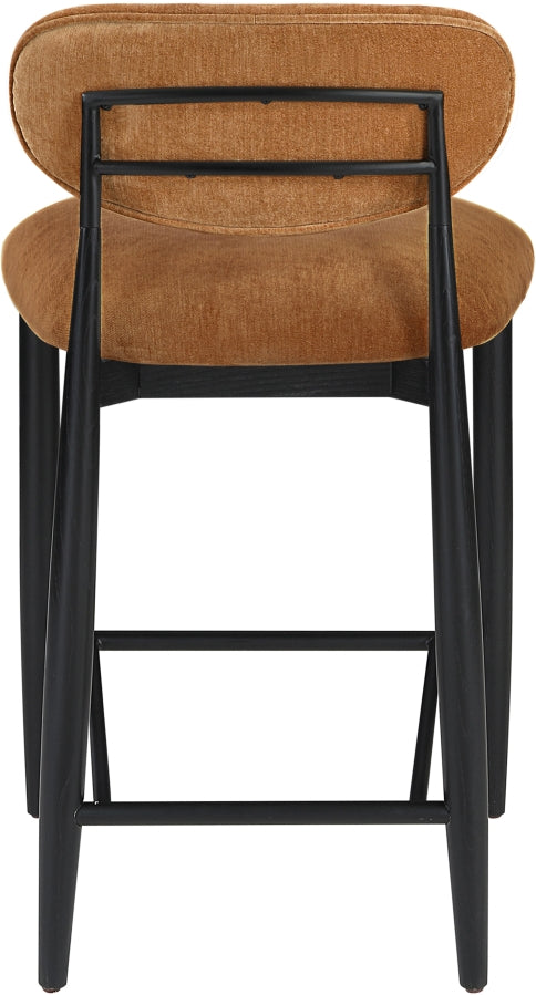 Riccio Performance Fabric Upholstered Counter Stool — 11049-C - Cognac - 11049Cognac-C alternate view 4