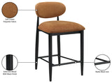 Riccio Performance Fabric Upholstered Counter Stool — 11049-C - Cognac - 11049Cognac-C Infographic
