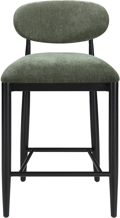 Riccio Performance Fabric Upholstered Counter Stool — 11049-C - Olive - 11049Olive-C alternate view 2