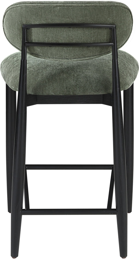 Riccio Performance Fabric Upholstered Counter Stool — 11049-C - Olive - 11049Olive-C alternate view 4