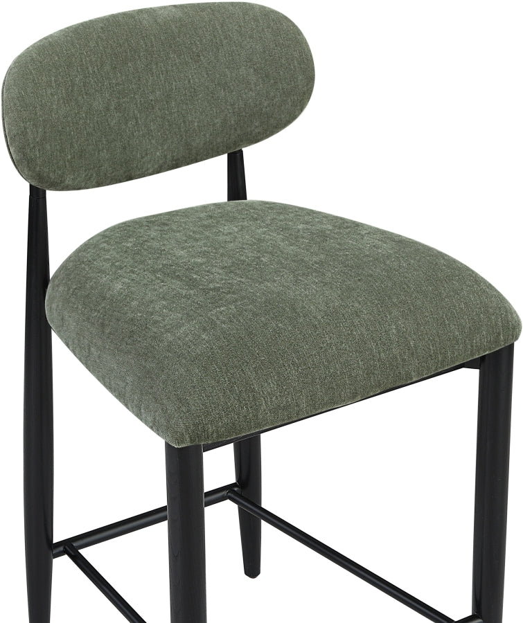 Riccio Performance Fabric Upholstered Counter Stool — 11049-C - Olive - 11049Olive-C alternate view 6