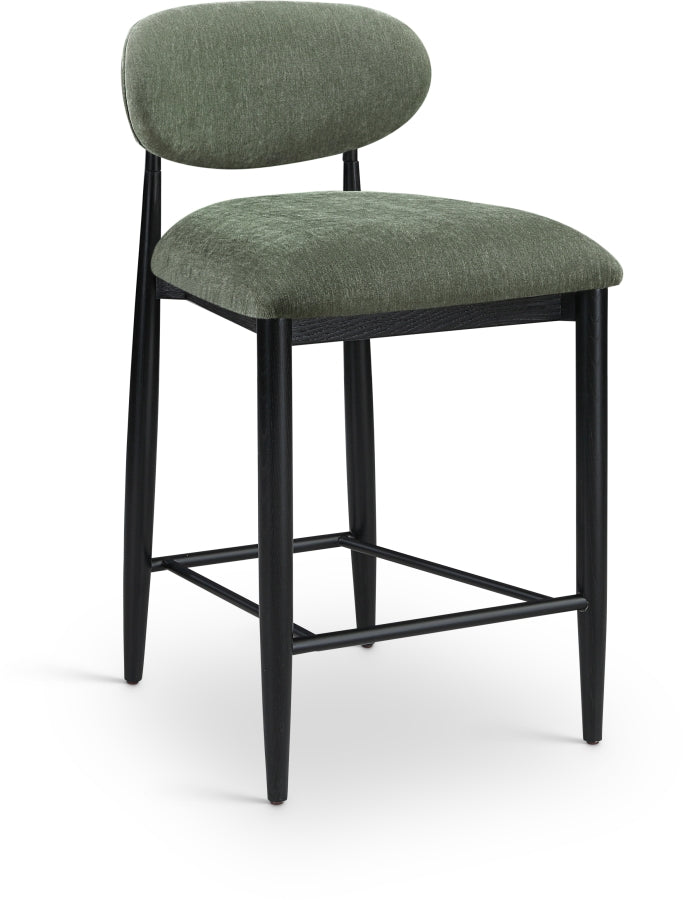 Riccio Performance Fabric Upholstered Counter Stool — 11049-C - Olive - 11049Olive-C