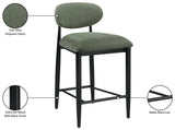 Riccio Performance Fabric Upholstered Counter Stool — 11049-C - Olive - 11049Olive-C Infographic