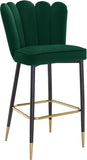 Lily Velvet Upholstered Bar Stool — 961-C - Green - 961Green-C