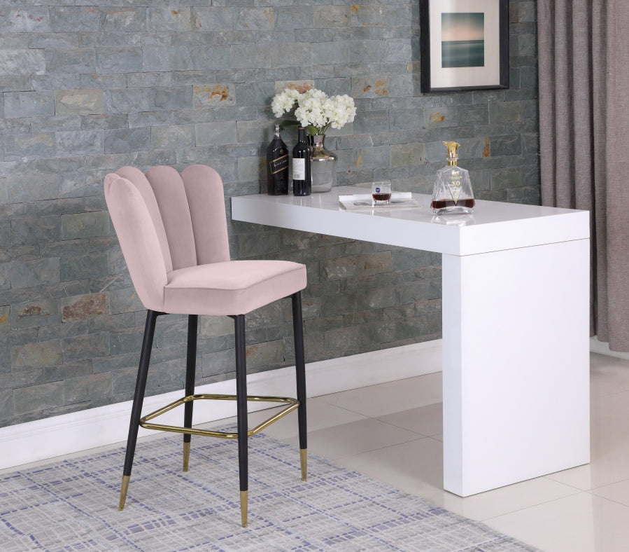 Lily Velvet Upholstered Bar Stool — 961-C - Pink - 961Pink-C alternate view 1