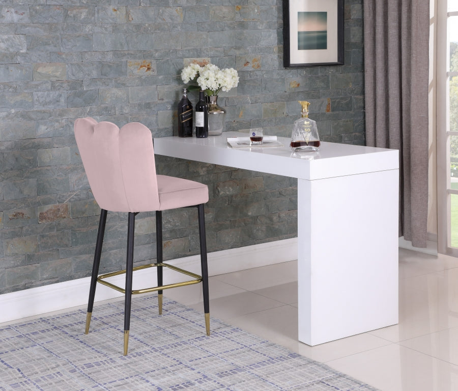 Lily Velvet Upholstered Bar Stool — 961-C - Pink - 961Pink-C alternate view 2