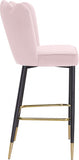 Lily Velvet Upholstered Bar Stool — 961-C - Pink - 961Pink-C alternate view 4