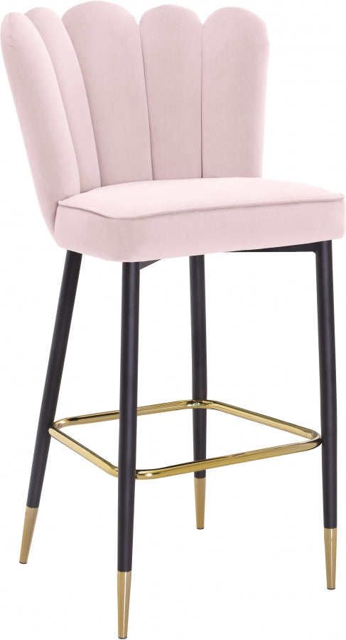 Lily Velvet Upholstered Bar Stool — 961-C - Pink - 961Pink-C