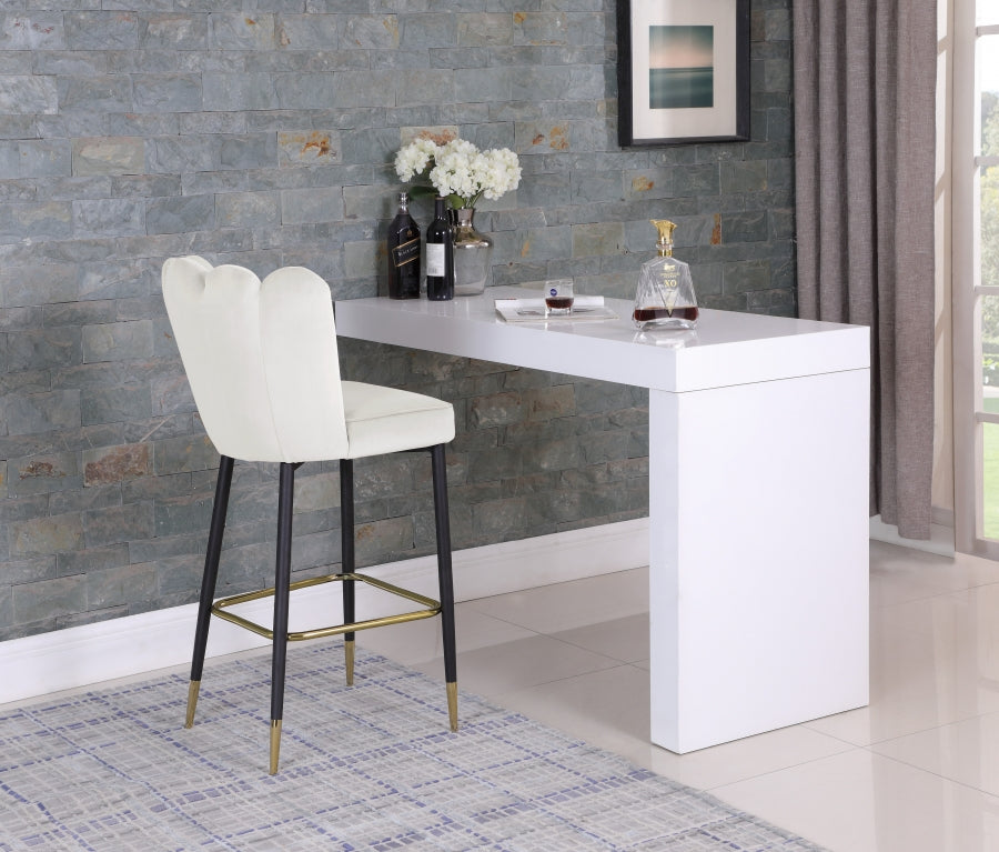 Lily Velvet Upholstered Bar Stool — 961-C - Cream - 961Cream-C alternate view 2