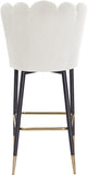 Lily Velvet Upholstered Bar Stool — 961-C - Cream - 961Cream-C alternate view 3