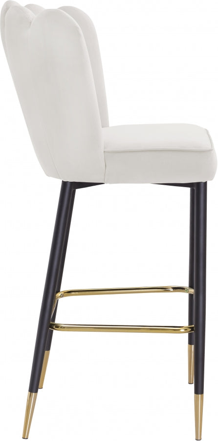 Lily Velvet Upholstered Bar Stool — 961-C - Cream - 961Cream-C alternate view 4