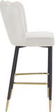 Lily Velvet Upholstered Bar Stool — 961-C - Cream - 961Cream-C alternate view 4