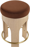 Bocceli Velvet Upholstered Counter Stool — 11057-C - Cognac - 11057Cognac-C alternate view 3