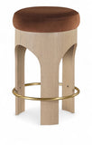 Bocceli Velvet Upholstered Counter Stool — 11057-C - Cognac - 11057Cognac-C