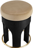 Bocceli Velvet Upholstered Counter Stool — 11058-C - Beige - 11058Beige-C alternate view 3