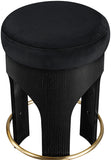 Bocceli Velvet Upholstered Counter Stool — 11058-C - Black - 11058Black-C alternate view 3