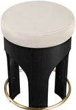 Bocceli Velvet Upholstered Counter Stool — 11058-C - Cream - 11058Cream-C alternate view 3