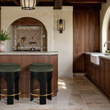 Bocceli Velvet Upholstered Counter Stool — 11058-C - Green - 11058Green-C alternate view 1