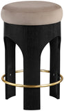 Bocceli Velvet Upholstered Counter Stool — 11058-C - Taupe - 11058Taupe-C alternate view 2