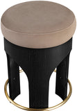 Bocceli Velvet Upholstered Counter Stool — 11058-C - Taupe - 11058Taupe-C alternate view 4