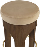 Bocceli Velvet Upholstered Counter Stool — 11059-C - Beige - 11059Beige-C alternate view 3
