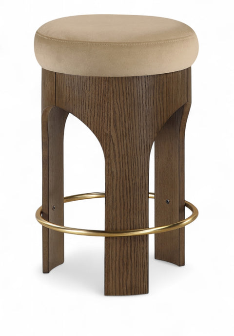 Bocceli Velvet Upholstered Counter Stool — 11059-C