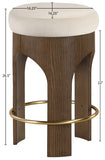 Bocceli Velvet Upholstered Counter Stool — 11059-C - Cream - 11059Cream-C Dim