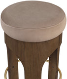 Bocceli Velvet Upholstered Counter Stool — 11059-C - Taupe - 11059Taupe-C alternate view 3