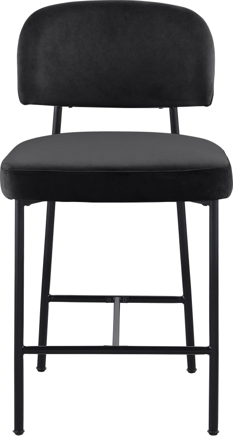 Zarelle Performance Fabric Upholstered Counter Stool — 88022-C - Black - 88022Black-C alternate view 2