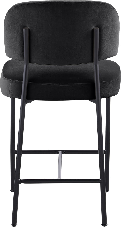 Zarelle Performance Fabric Upholstered Counter Stool — 88022-C - Black - 88022Black-C alternate view 4