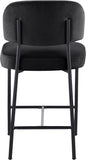Zarelle Performance Fabric Upholstered Counter Stool — 88022-C - Black - 88022Black-C alternate view 4
