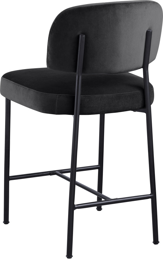 Zarelle Performance Fabric Upholstered Counter Stool — 88022-C - Black - 88022Black-C alternate view 5