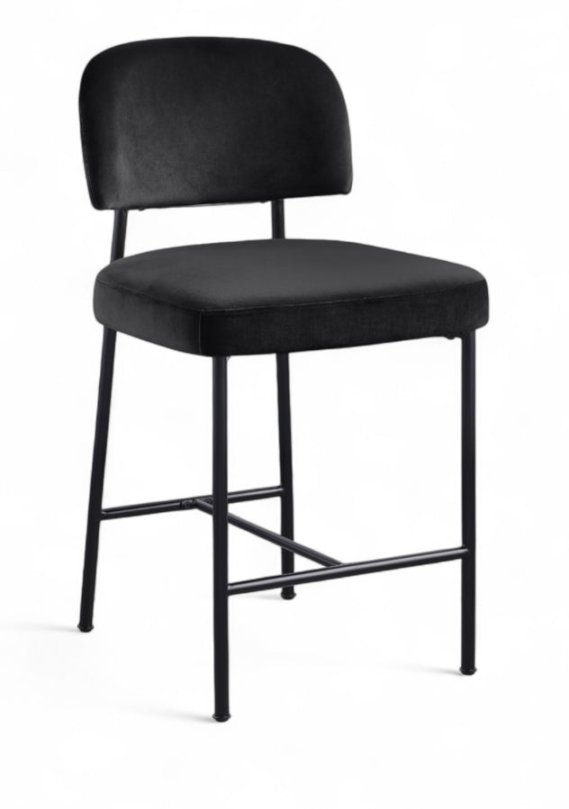 Zarelle Performance Fabric Upholstered Counter Stool — 88022-C - Black - 88022Black-C