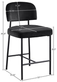 Zarelle Performance Fabric Upholstered Counter Stool — 88022-C - Black - 88022Black-C Dim